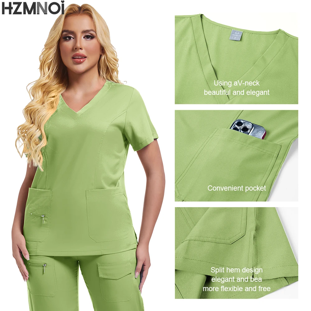 Uniforme de SPA de beauté pour femmes, magasin de clinique pour animaux de compagnie, ensemble de vêtements de travail de dentisterie vétérinaire, uniforme d'infirmière médicale de haute qualité unisexe