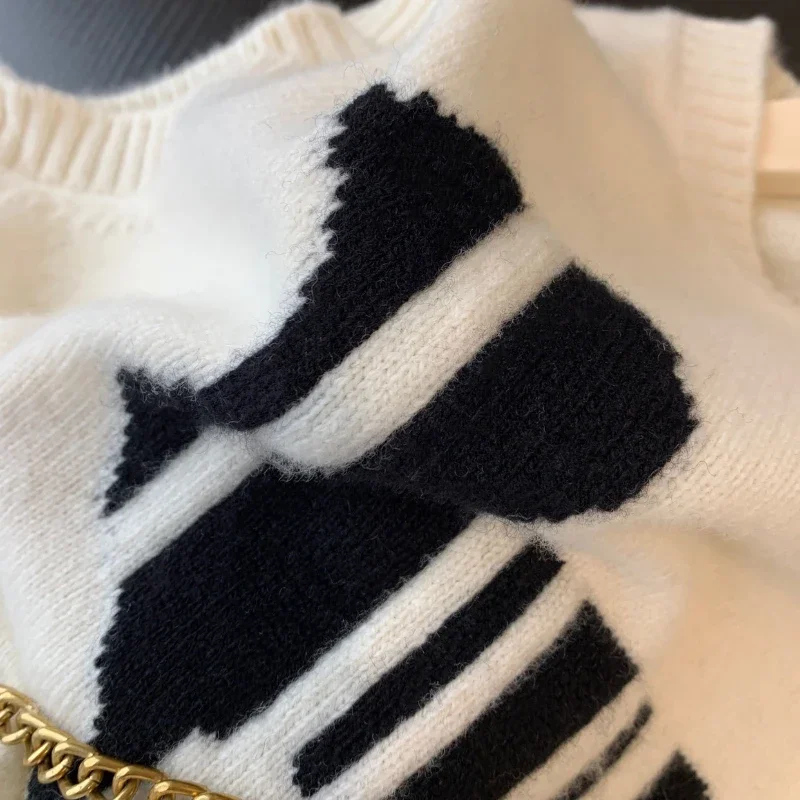 Nowy kamizelka z dzianiny damski wiosenny jesienny luźny sweter styl Preppy bez rękawów Y2K damski koreański bluzki z dzianiny wełniany z okrągłym