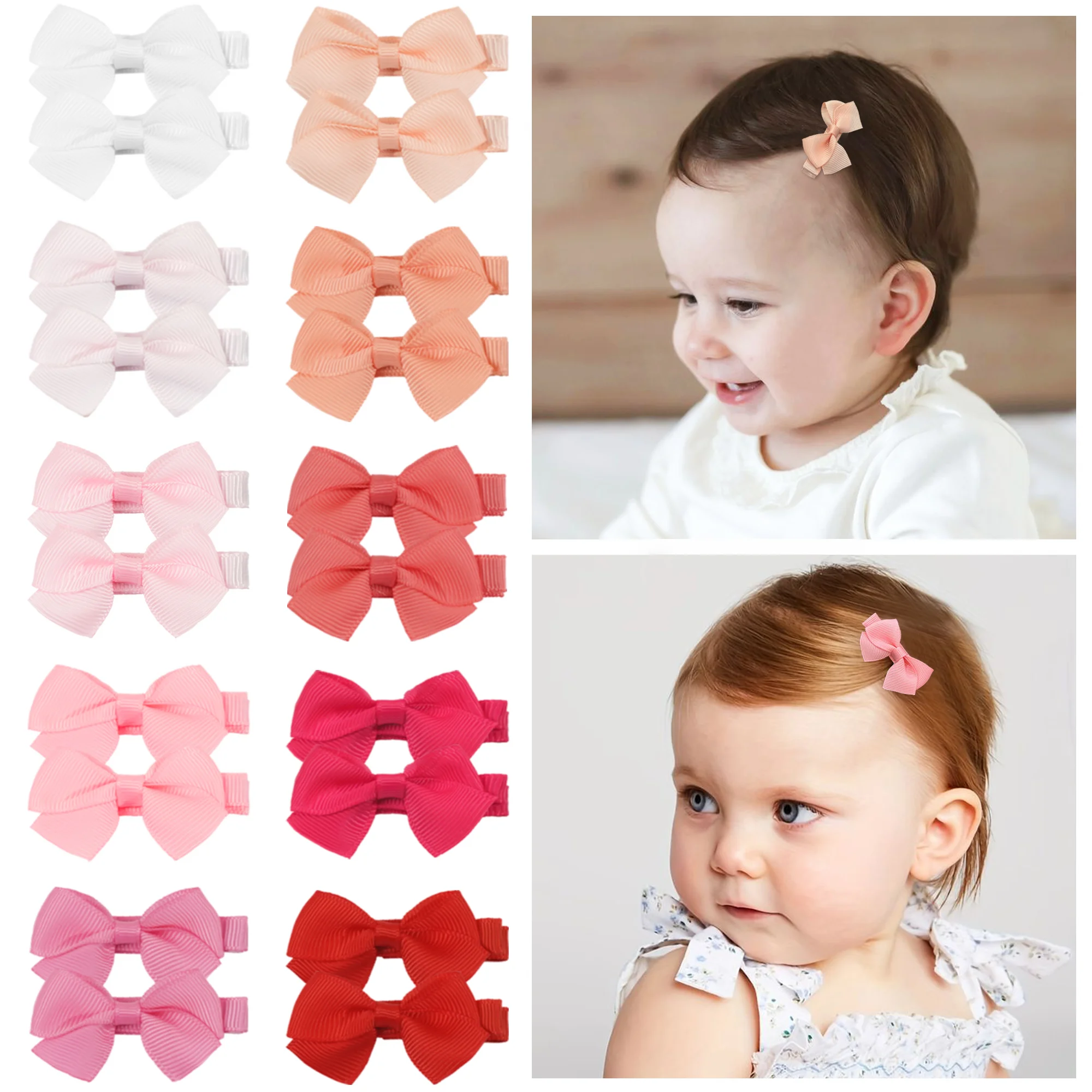 

20Ppcs 2'' Tiny Baby Girls Fashion hair clips Mini Non-Slip Barrettes clip Hair Accessories for Toddlers Infants Birthday Gift