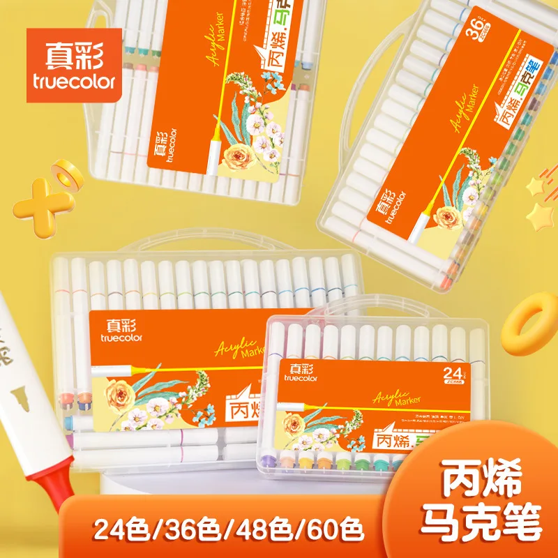 

60 Color Waterproof Acrylic Markers Fade Resistant Quick Dry Non Toxic No Shake Kit For Outdoor Art DIY Projects Acrylic Paint P