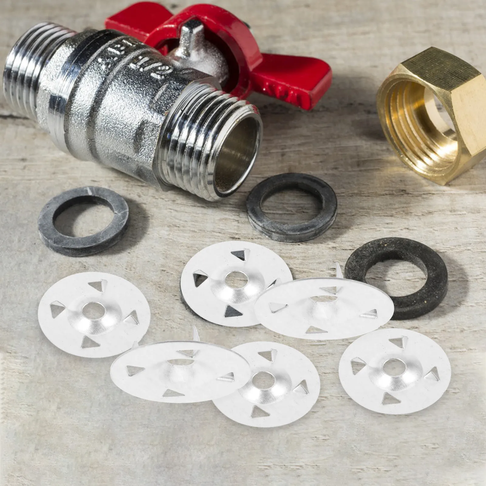 Foam Board Washers 100 Pack Reinforced Metal Plate Fasteners for Insulation Board Fixing Installation