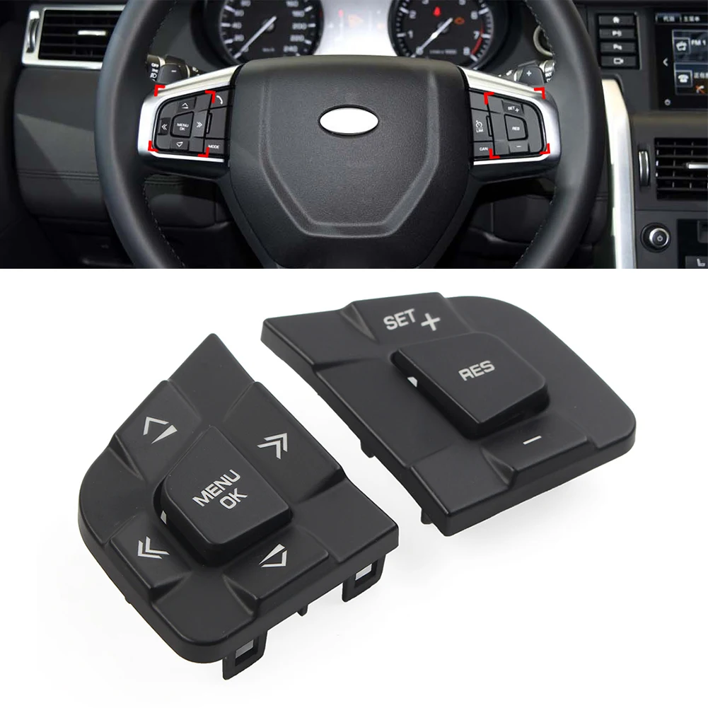 

Left/Right Car Steering Wheel Switch Button Cover Trim For Land Rover Discovery Sport 2015 2016 2017 2018 2019