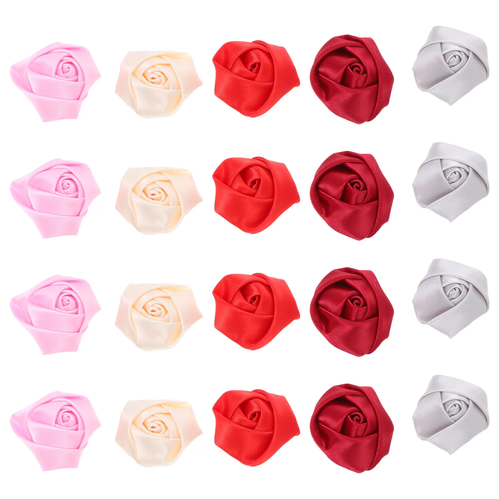 

20 Pcs Hair Diy Flowers Accessories Cloth Flowers Headwear Accessories Headwear Elegant Design Styling Supplies
