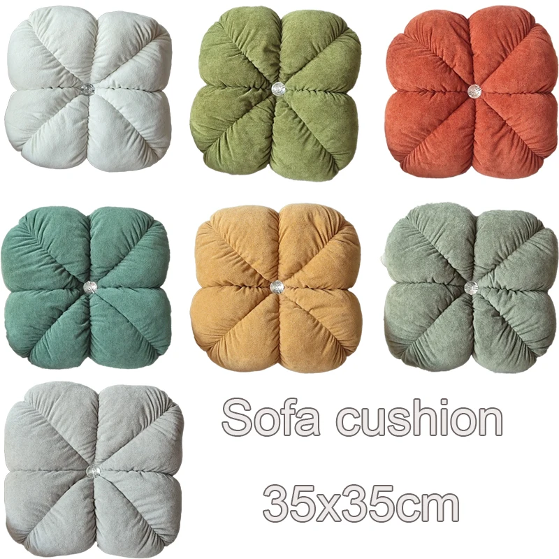 

2026 Modern Style Flower Shaped Pillow 35x35cm Cute Sofa Cushion Pad Backrest Cushion Tatami Floor Mat Home Decoration Almofada