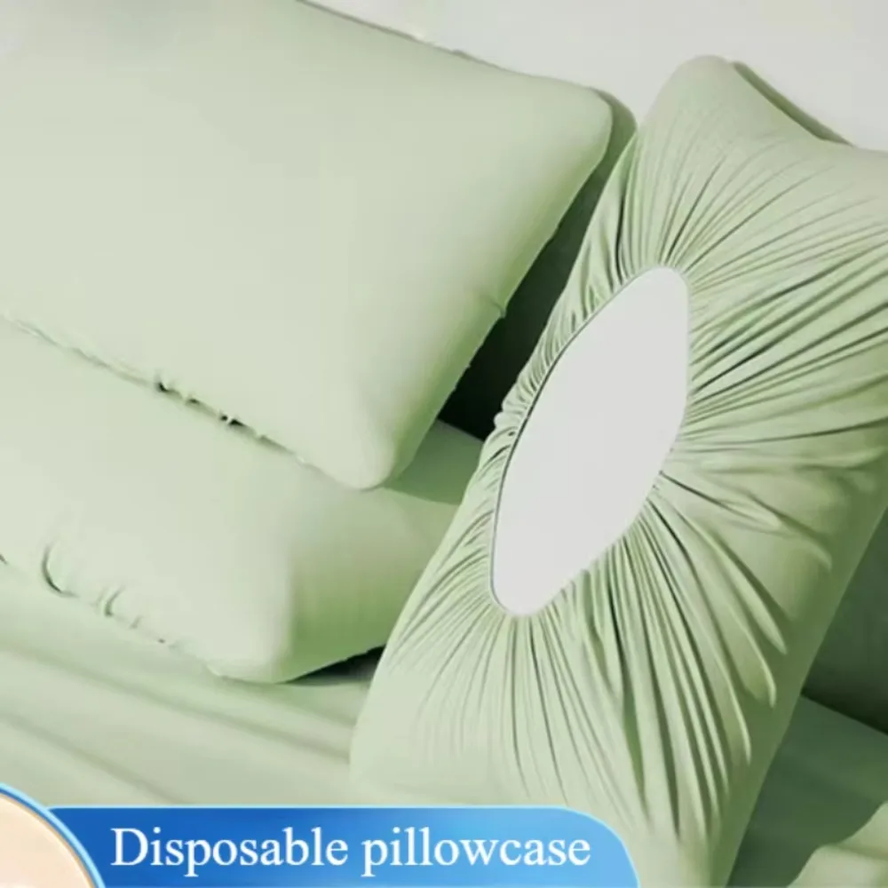 2pcs Dirt-Proof Disposable Pillowcase Set Breathable Non-Woven Pillow Cover Thickened Universal Disposable Pillowcases Hotel