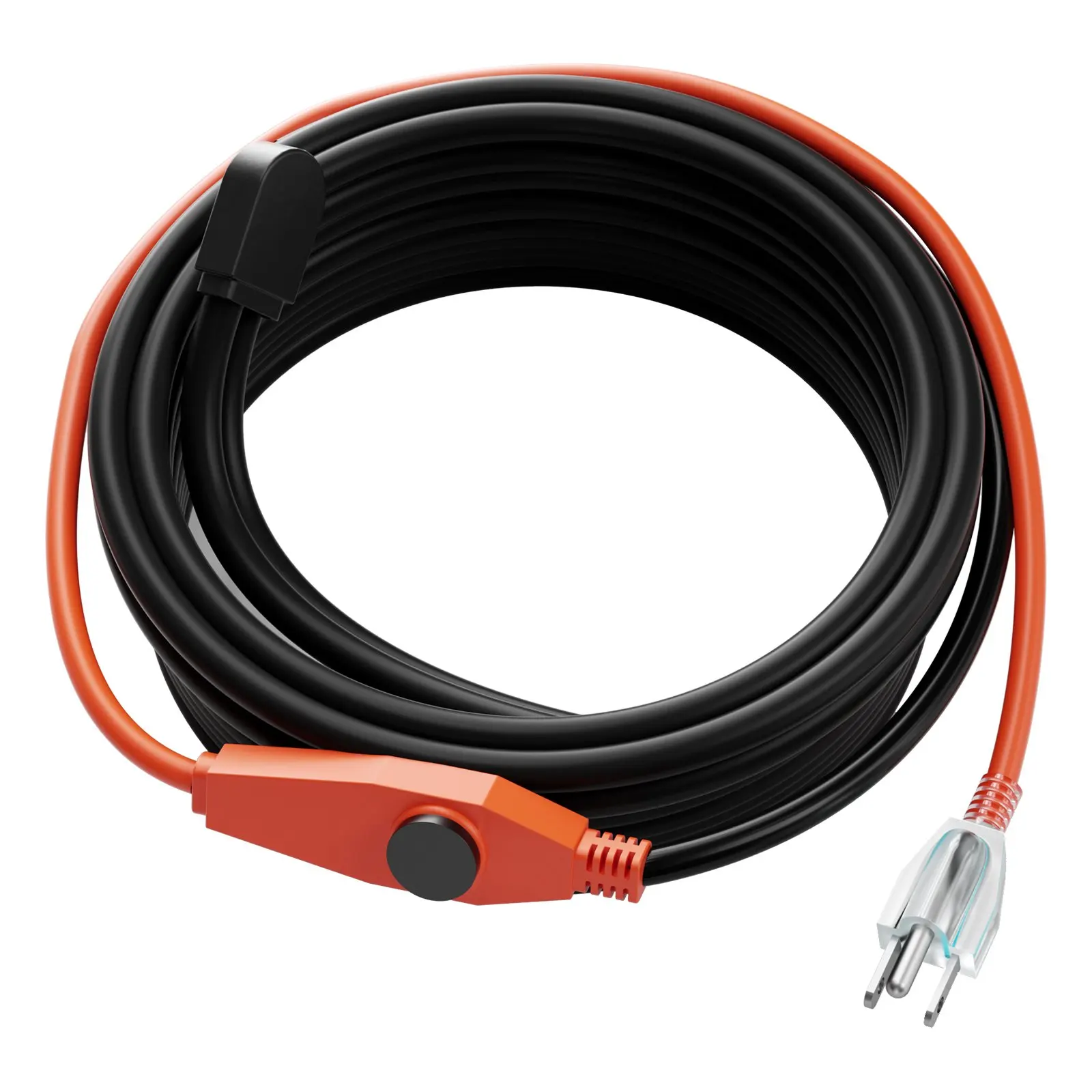 Cable calefactor de tubería 60FT 7W FT cinta térmica para tuberías con termostato incorporado