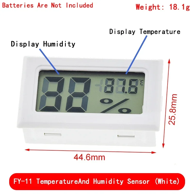 Mini termômetro LCD digital, usado para umidade, medidor de temperatura, sensor de geladeira, congelador interno e externo,-50-110 ℃