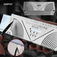 Arc Marking Ruler Right Angle Construction Arc Parallel Drawing Tool 90 Degree Folding Ruler for Metalworking Cutting Guide