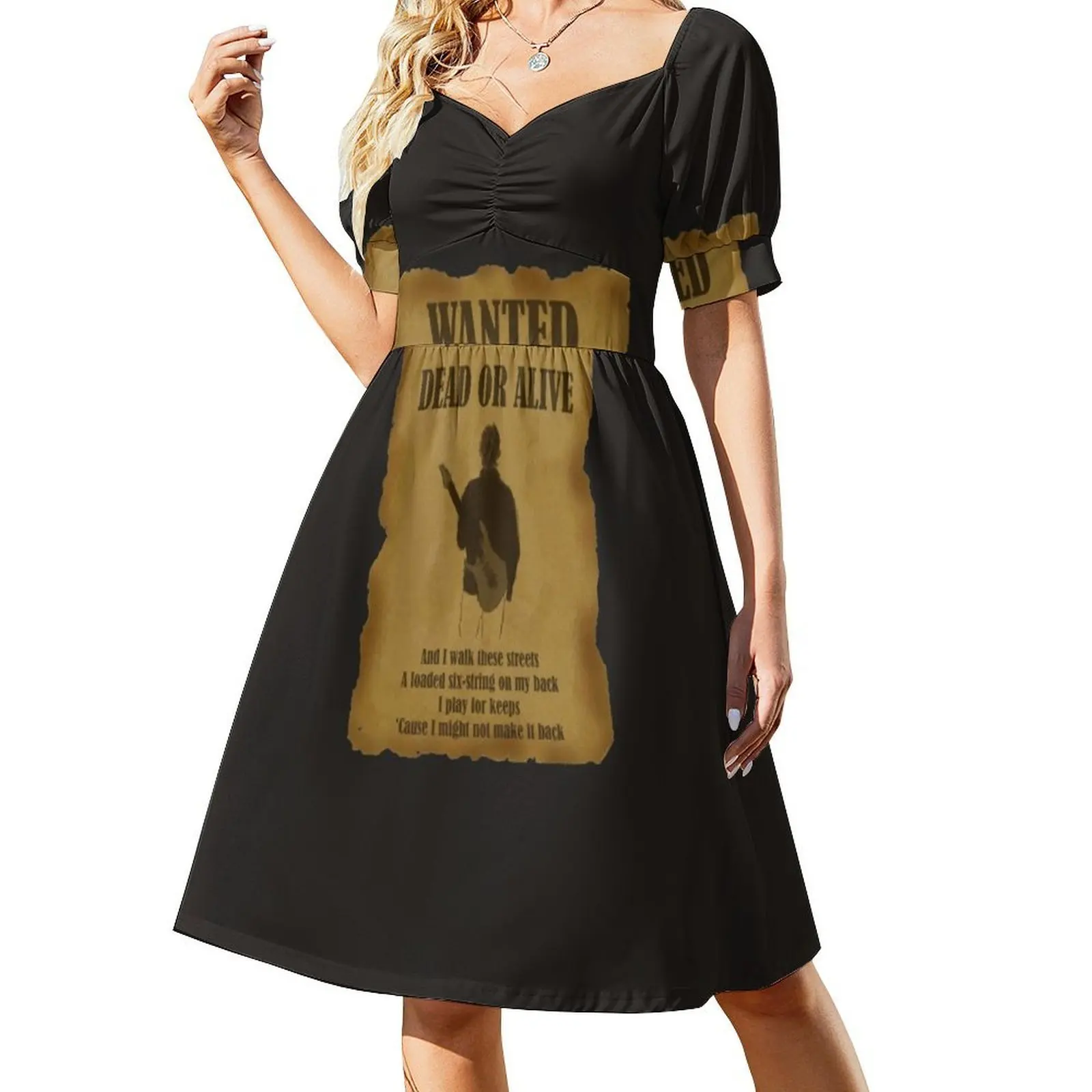 Wanted Dead Or Alive Korean Style Dress For Women Elegant Casual Dress For Party Or Daily Wear Richie Hard Music Wanted Dead Or