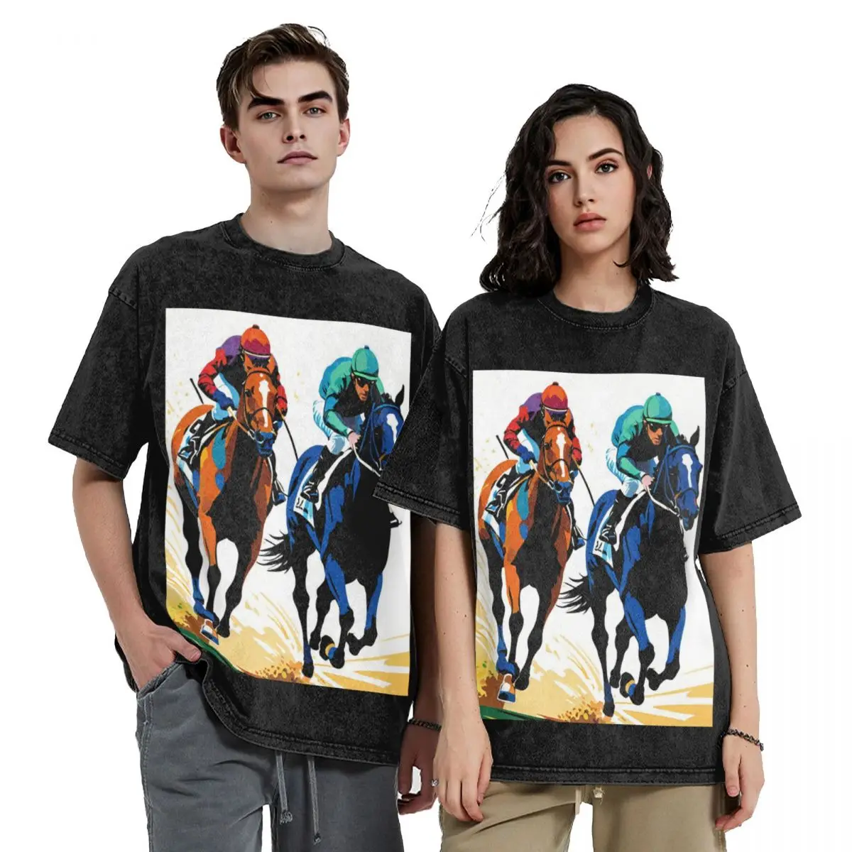 

Kentucky Derby Equestrian Silhouettes T-Shirt Clothing graphic tee shirt man clothes T-shirts man plain white t shirts men