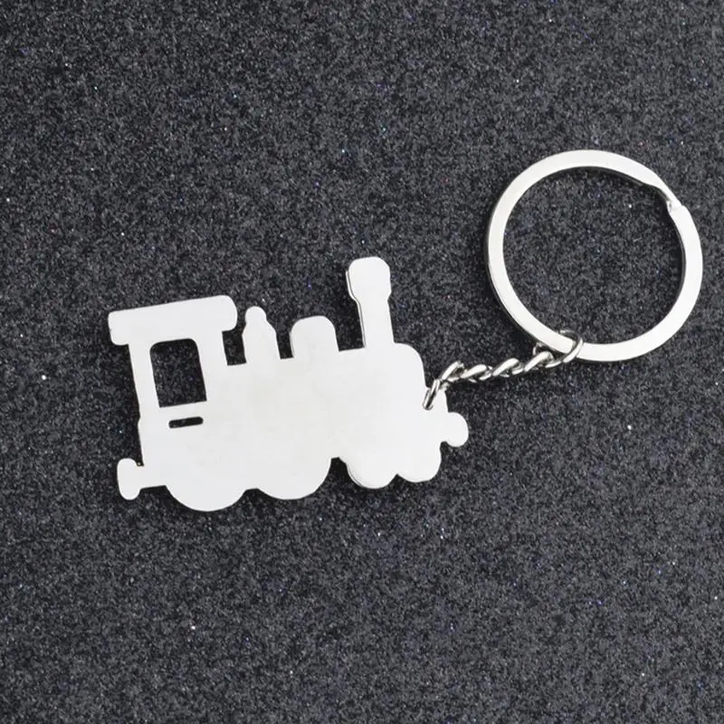 91AF Classical Train Design Alloy Keychain Compact And Stylish Organiser Pendant Charm For Bags Or Accessories
