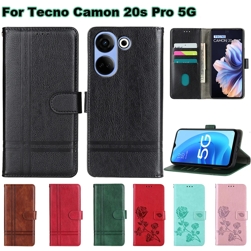 

Protection Leather Case For Tecno Camon 20s Pro 5G Phone Cover Wallet Funda For Capinha De Celulares Tecno Camon 20 Pro 5G чехол