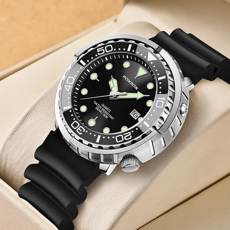 ساعة LIGE الفاخرة للرجال، ساعة رياضية خارجية بتقويم كوارتز، حركة أصلية، ساعات عمل عصرية للرجال، ساعة مقاومة للماء