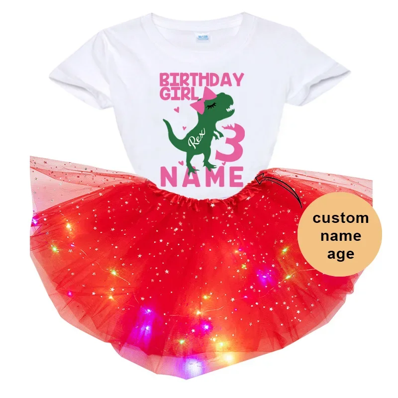 

Baby Girl Birthday Dress Rainbow Multicolor Kids Dresses For Girls 3 4 5 6 Years Children Girl Summer Number 0-9 Cartoon Clothes