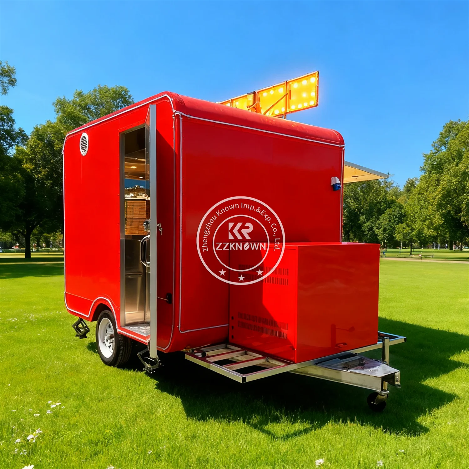 

Bbq Ice Cream Cart Coffee Trailer Fully Equipped Street Catering Trailer Mobile Fast Food Truck Trailer With Full Kitchen