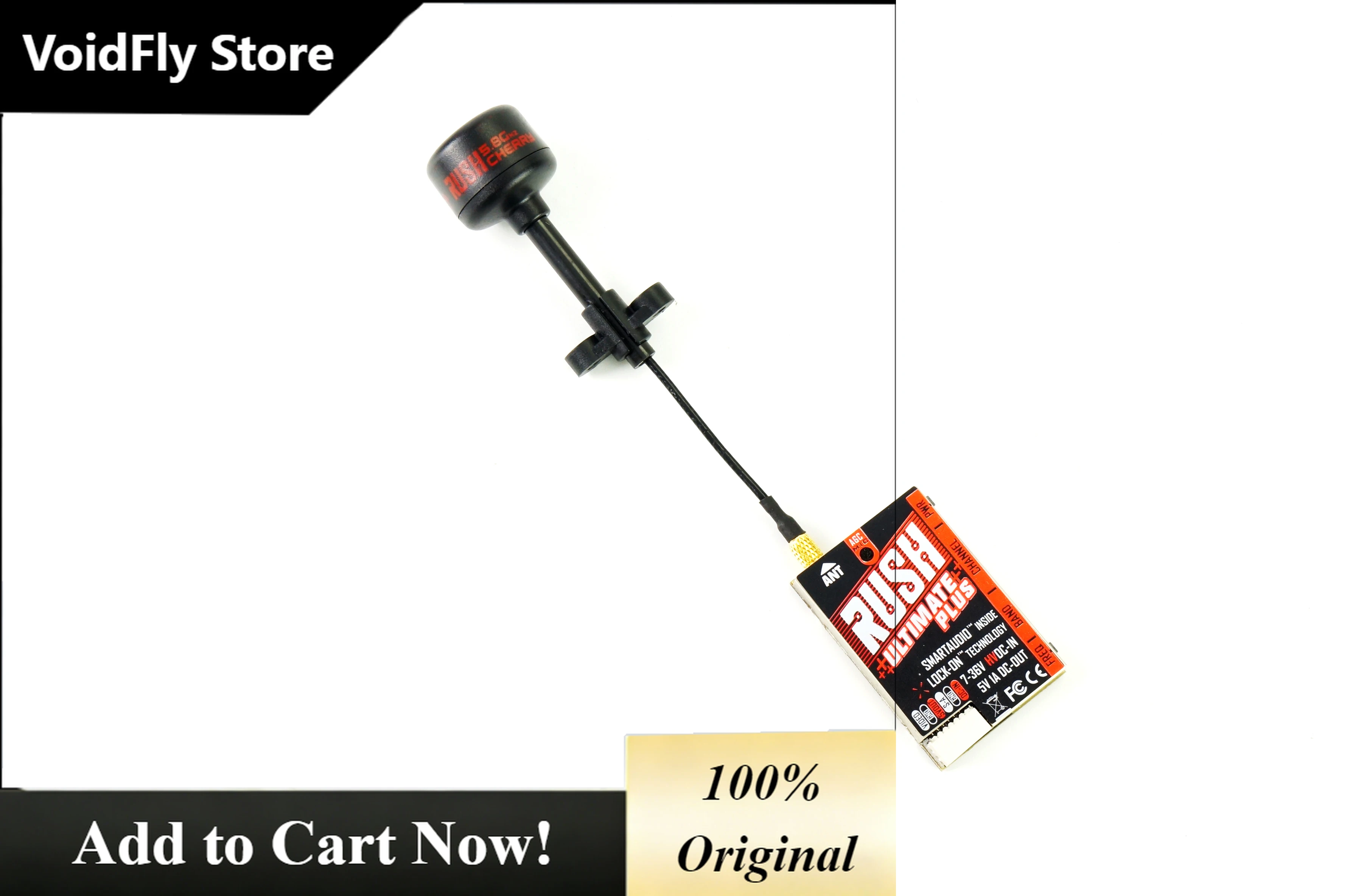 VoidFly RUSH TANK Ultimate Mini/TANK PLUS VTX 5.8GHz 48CH 2-8s 800mW Video Transmitter Smart Audio AGC MIC FPV Racing Drone