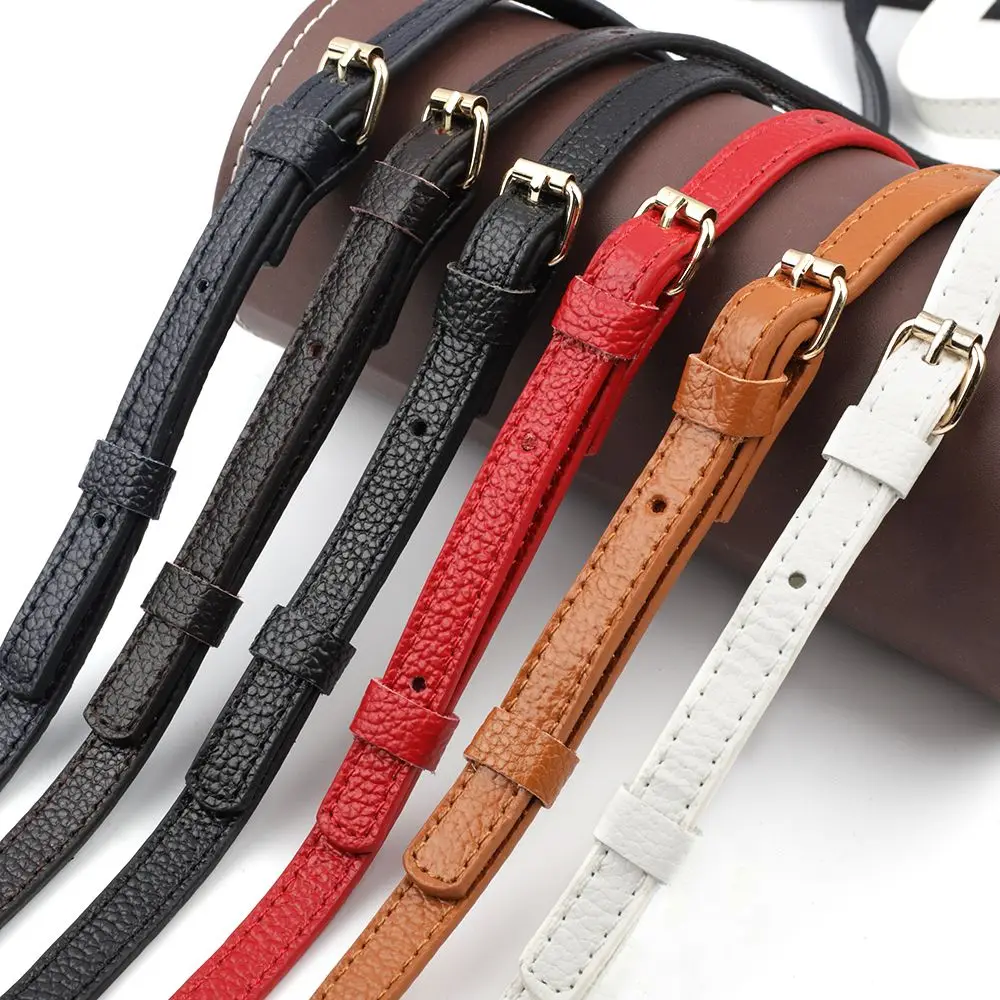 120cm Adjustable Genuine Leather Shoulder Bag Straps Handbags Handle Replacement Crossbody Belt DIY Accessories Gold Buckle