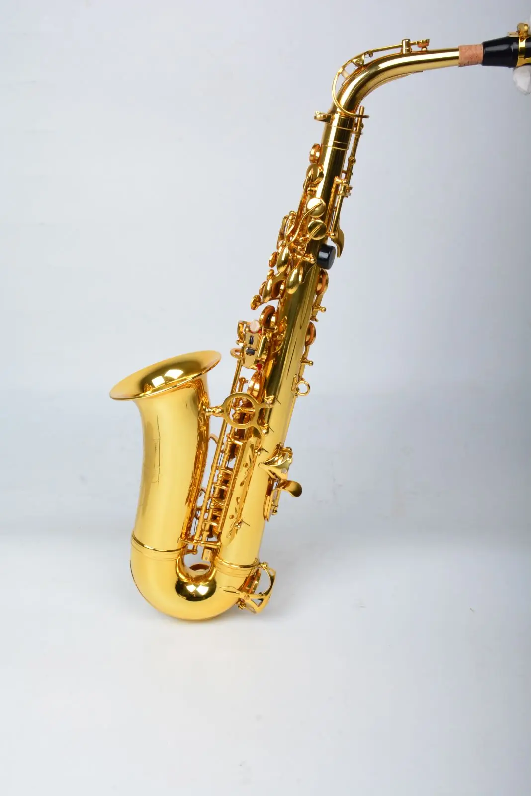 

Real Pictures Alto Saxophone Eb Tune Brass Plated Electrophoretic Gold Professional woodwind Instruments With Case Free Shipping