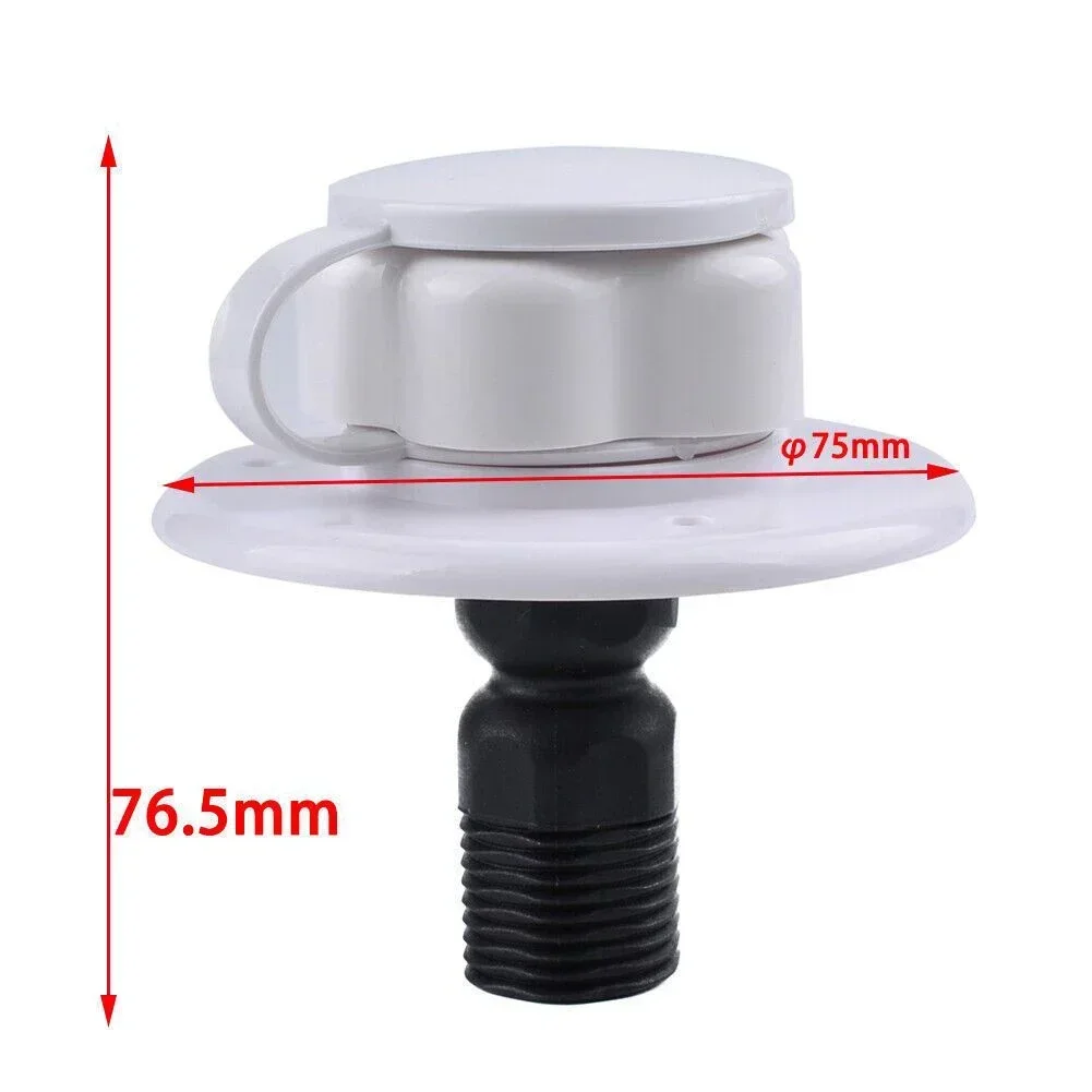 

For RV Water Inlet 76.5 Mm Connector For Fresh Water System G1/2 Thread Replacement With Check Valve Brand New