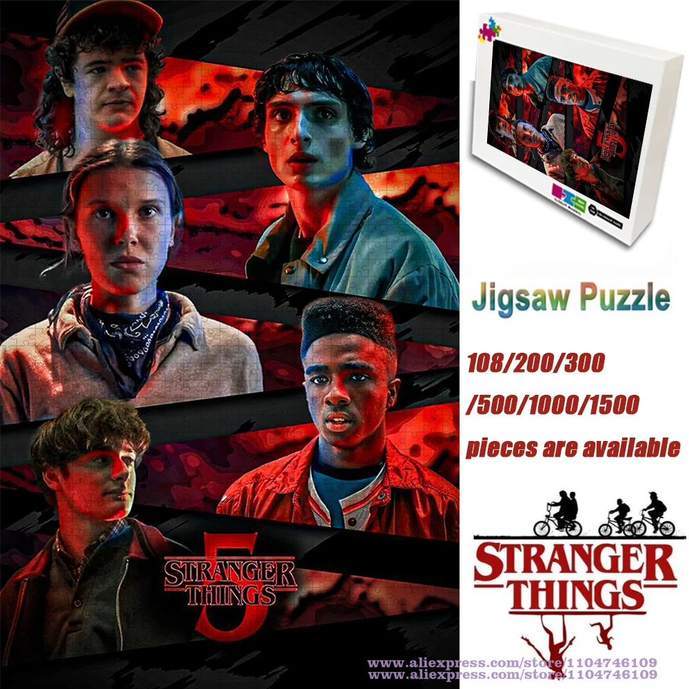 

Stranger Things Puzzle Jigsaw 108/200/300/500/1000/1500Pcs Funny Puzzles Intelligence Puzzles for Kids & Adults Home Decoration
