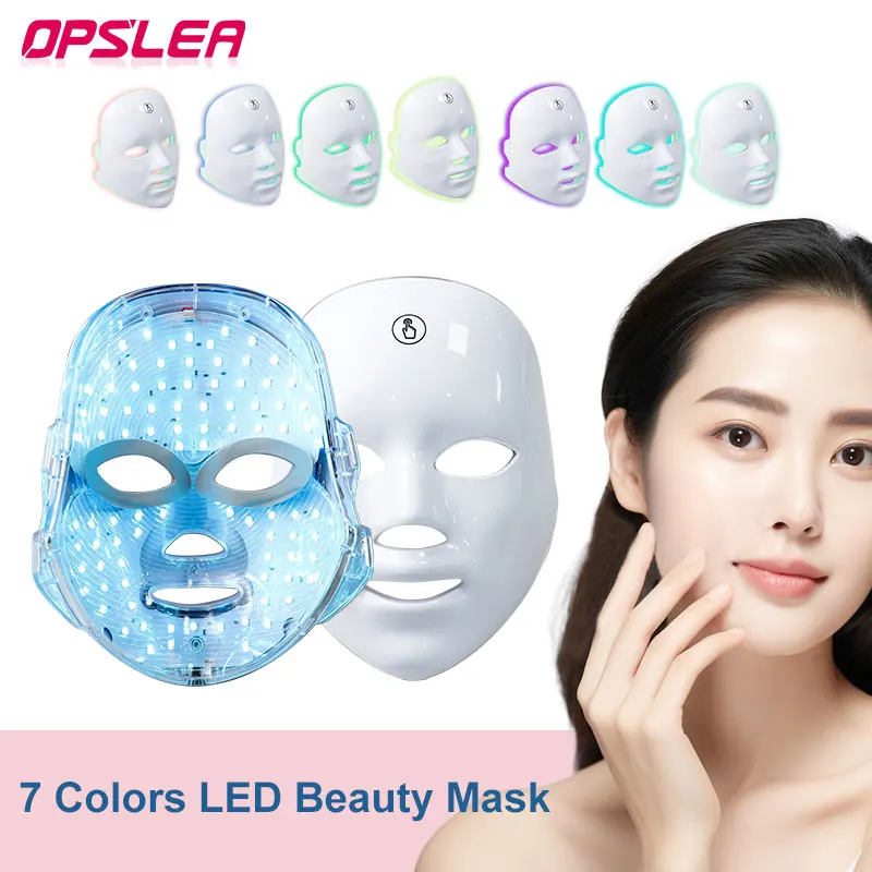 7 Colors Facial LED Mask Photon Therapy Beauty Mask Rejuvenation Face Whitening Lifting Beauty Device Skin Care Rechargeable