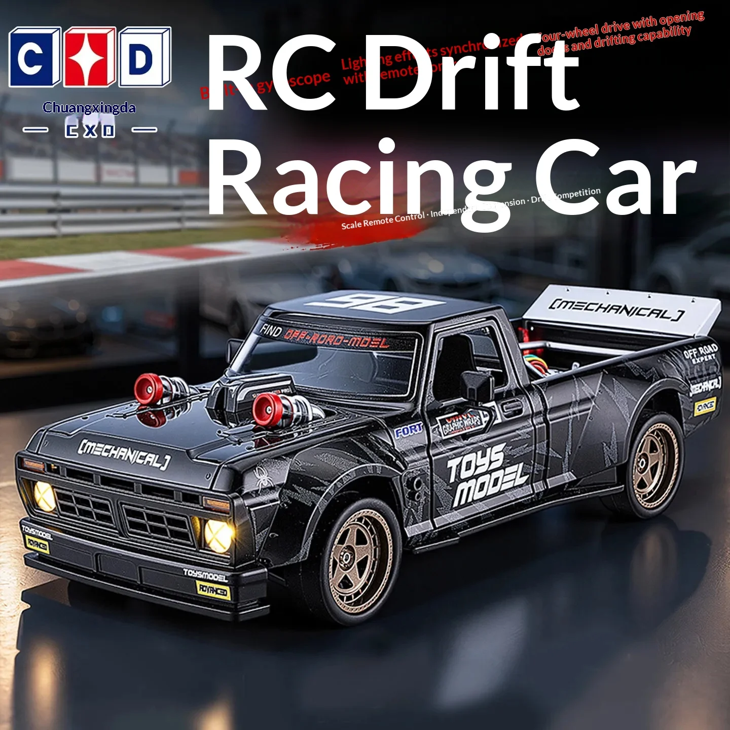 cxd-2401-4wd-rc-drift-car-remote-control-pickup-truck-model-with-gyroscope-light-for-adult-hobby