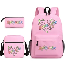 Fashion Heartstopper Pattern 3 Piece Backpack Men's and Women's School Backpack Shoulder Bag Pencil Bag High Quality School Bag