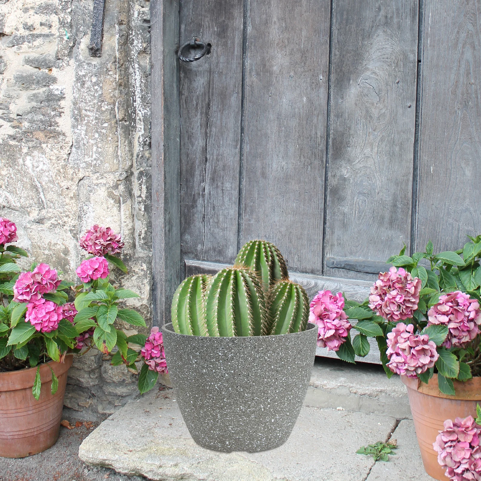 

Resin Flower Pot Thick Modern Planter For Succulents Indoor Outdoor Garden Home Office Desktop Plant Container