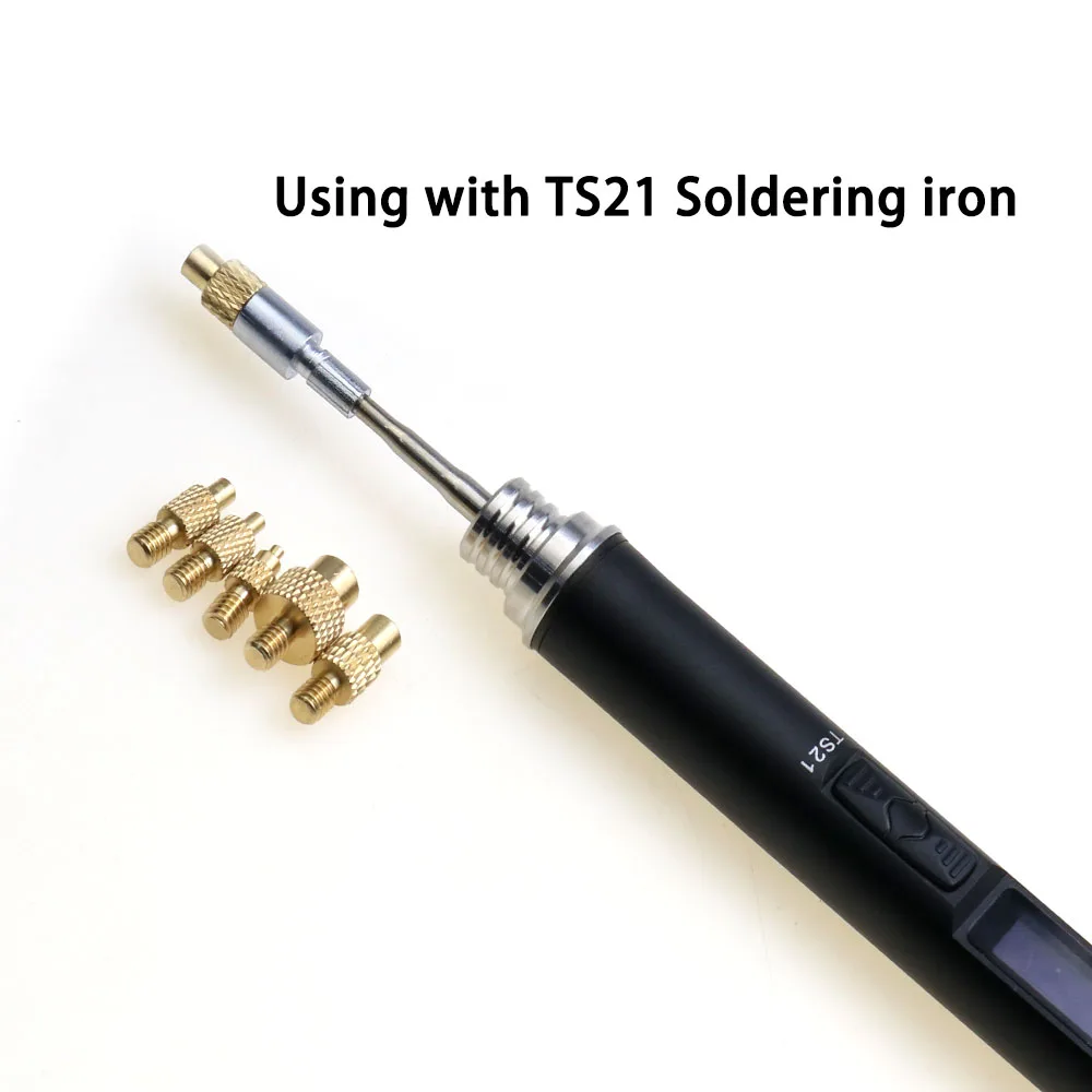 C210/TS21/HS-02B Wärmeeinsatz Mutter Eisen Spitze Trimmen Kit Innengewinde Lötkolben Spitze 3D Druck Ändern Finishing Werkzeug Messing