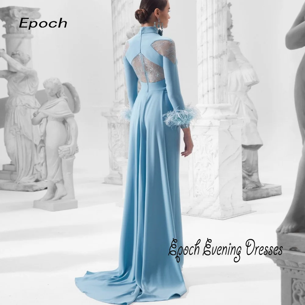 Epoch Luxury Crystal Evening Dress فساتين السهرة 2024 New Arabia Elegant Women Sexy Features Cocktail Party Prom Gown 2025