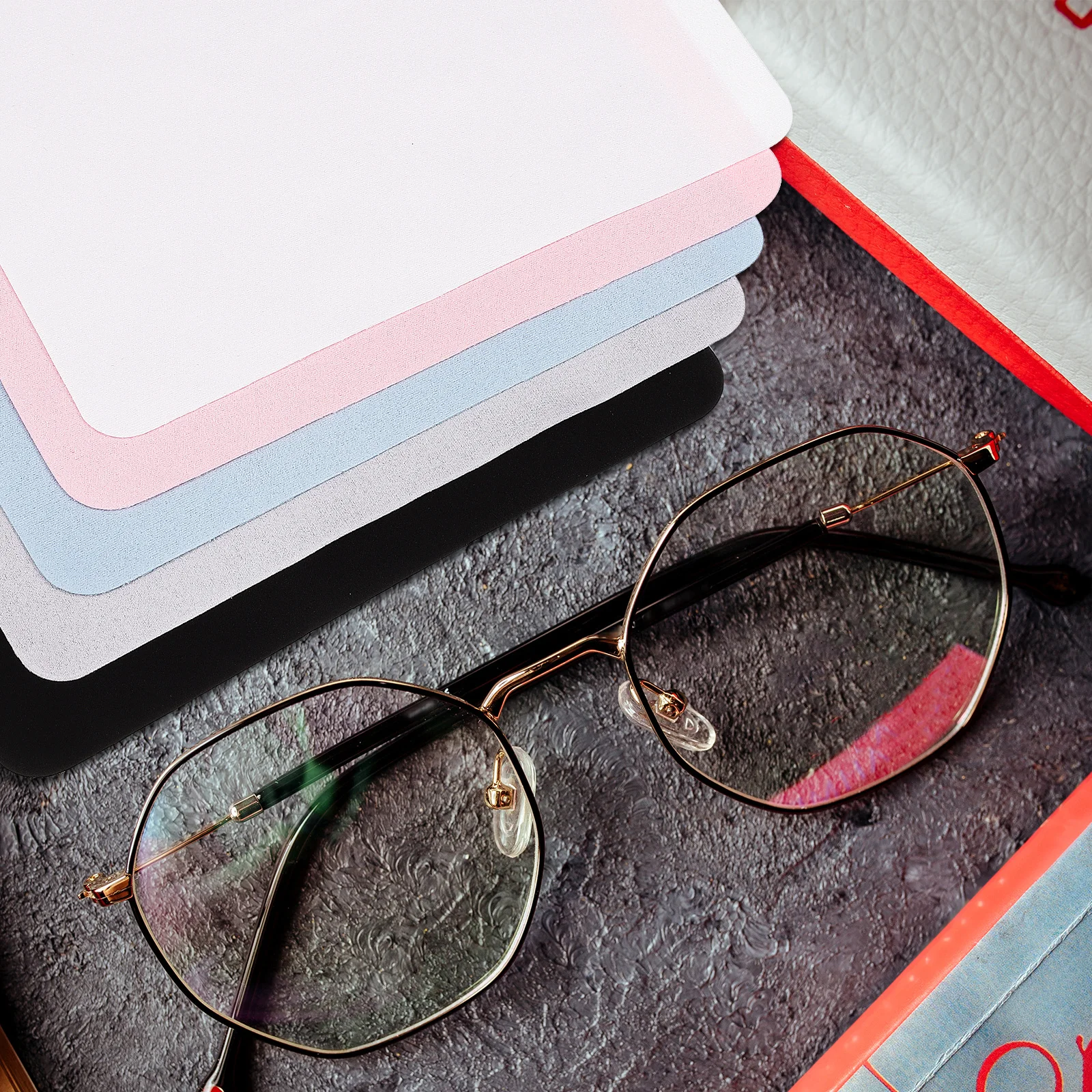 

20Pcs Microfiber Suede Eyeglass Cleaning Cloths Soft Portable Screen Cleaner Quick Drying Reusable Lens Wipes for Glasses Lenses