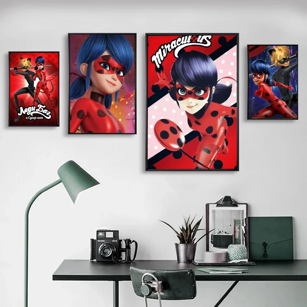 

Cartoon Characters L-Ladybugs Cute Posters Kraft Paper Vintage Poster Wall Art Painting Study Aesthetic Small Size wall stickers