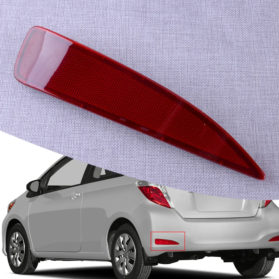 52164-52100 Car Rear Bumper Left Reflector Light Lamp Housing Cover Fit For Toyota Yaris Base PREMIUM CE L LE 2012 TO1184103