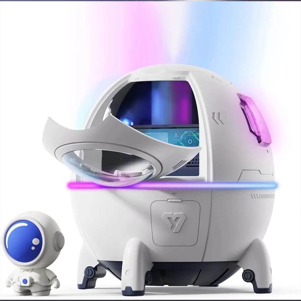 Home Portable Office Desktop USB Astronaut Space Capsule Air Humidifier Diffuser 220ML With Colorful Led Light Christmas Gift