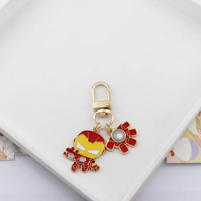 Marvel Avengers Metalowy Brelok Spider-Man Figurka Akcji Anime Śliczna Zabawka Ozdoba do Torby Model Figurka Q Prezent Urodzinowy