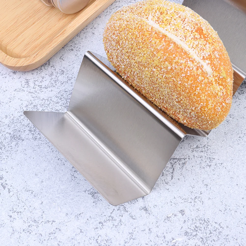 

2Pcs Taco Stand Stainless Steel Rack Holders Pancake Burger Burrito Corn Tortilla Roll Kitchen Bar Suitable Family