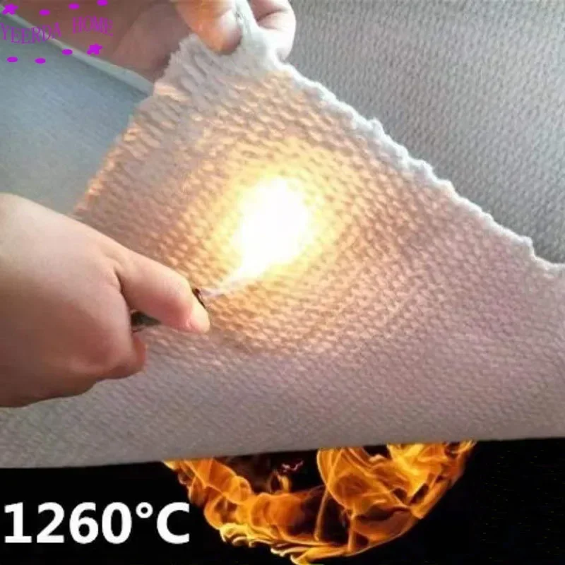 La manta ignífuga de 2 mm de espesor es resistente a altas temperaturas de 1260 ℃   Tela de fibra cerámica, escoria de soldadura, calor ignífugo