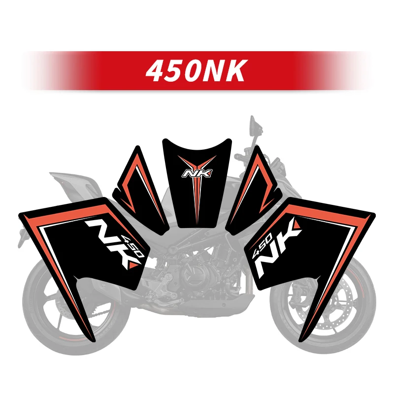 For CFMOTO 450NK Motorcycle Rubber Fuel Tank Decoration And Protection Stickers Pad Bike Colorful Decals Can Choose Style