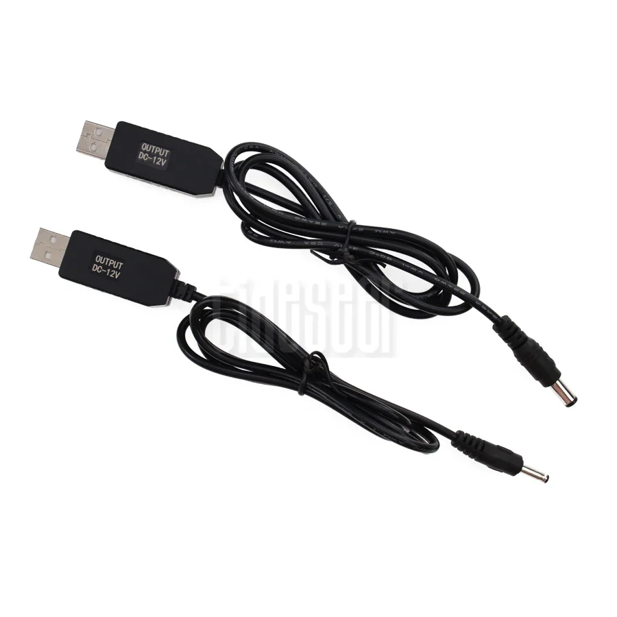 100pcs 1M 5V To DC 9V 12V 5.5mm 3.5mm Usb Power Boost Line Step UP Module Plug Connector Adapter Cable 2.1x5.5mm 3.5x1.35mm