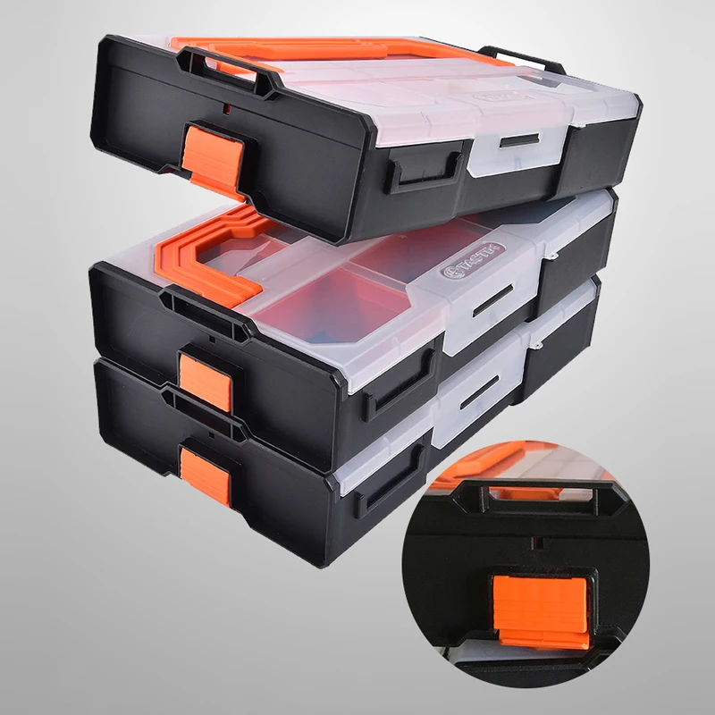 1/3Pcs Plastic Tool Box Multiple Grids Screw Placement Box Combined Electronic Component Storage Case Repair Parts Organizer Box