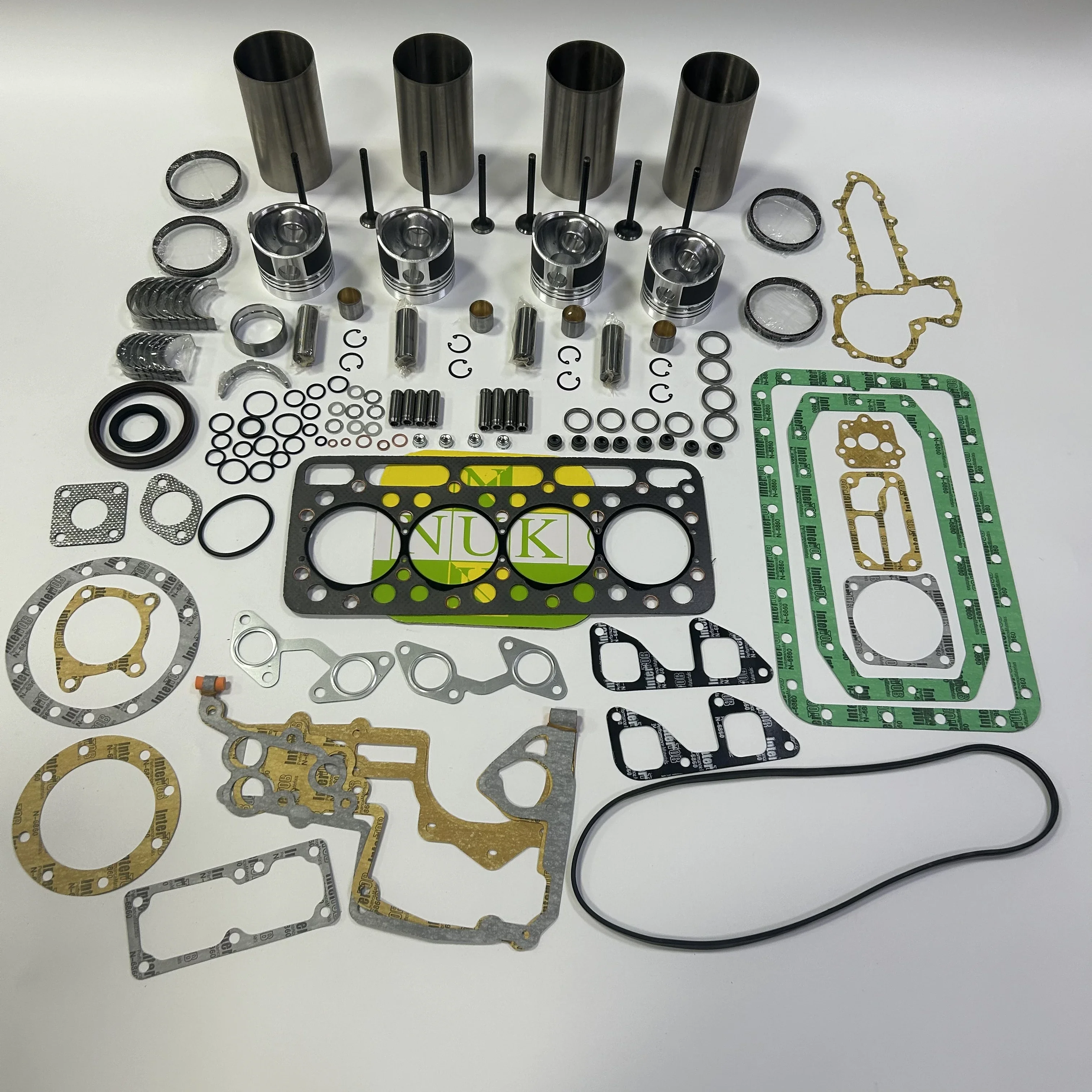 V1702 V1902  V1903  V2003  V2203  V2403  V2607  V3300 Overhaul Repair Kit Cylinder Liner Kit  Piston Gasket Kit for  Kubota