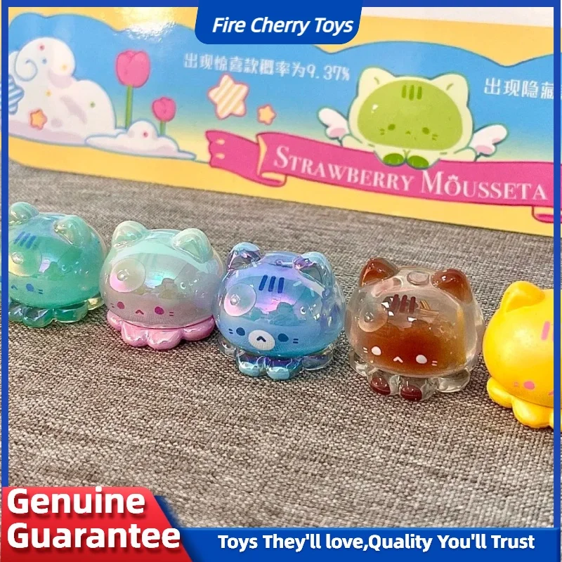 Strawberry Mousse Tart Official Octopus Kitty Candy Series Mystery Bag Cartoon Octopus Kitty Dessert Blind Box Decoration Gift