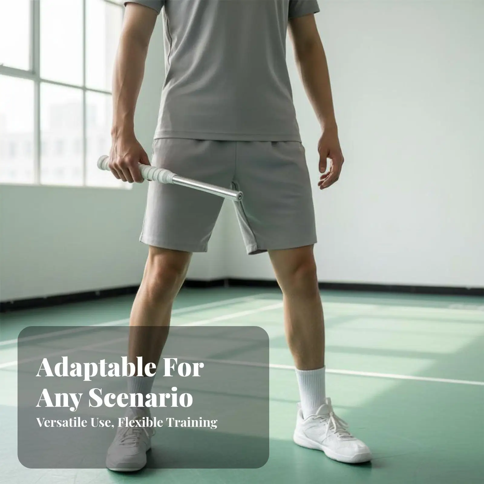 Durable Plastic Badminton Trainer Equipment for Restricted Space Practice with Crisp Sound Cue