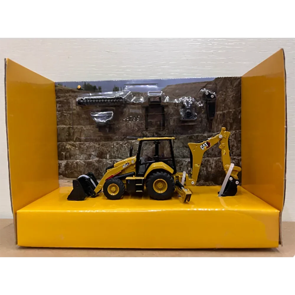 Diecast DM 1:64 Scale CAT 420 XE Caterpillar Busy Mining Loader Alloy Engineering Model 85765  Finished Model Gift Toy