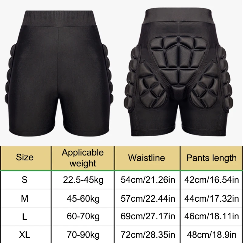 【52Sport】Winter 3D Skating Protective Hip Pad Snowboarding Impact Shorts Ski Skating Roller Snowboard Gear Hip Protector Pants