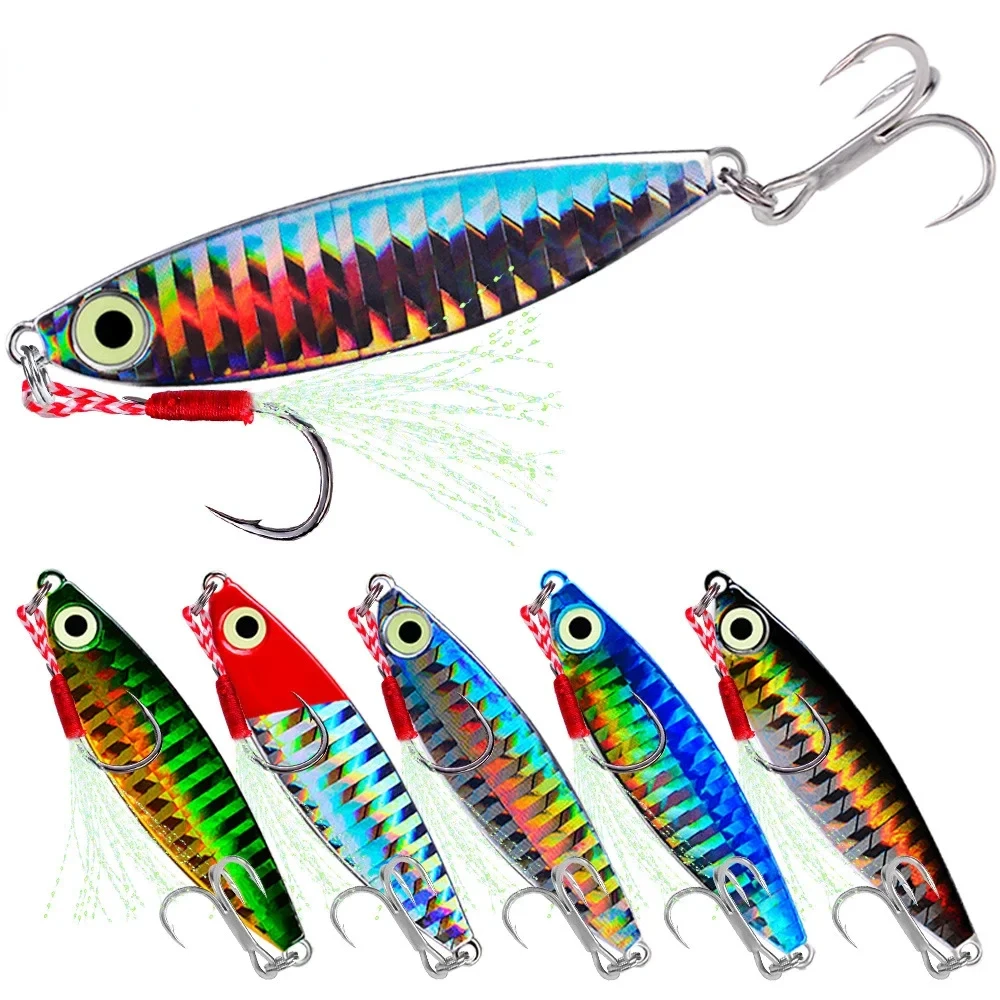 DRAGER SLOW Cast Metal Jig Fishing Lure Jigging Spoon 7G 10G 15G 20G Artificial Bait Shore Casting Jig Fishing Tackle