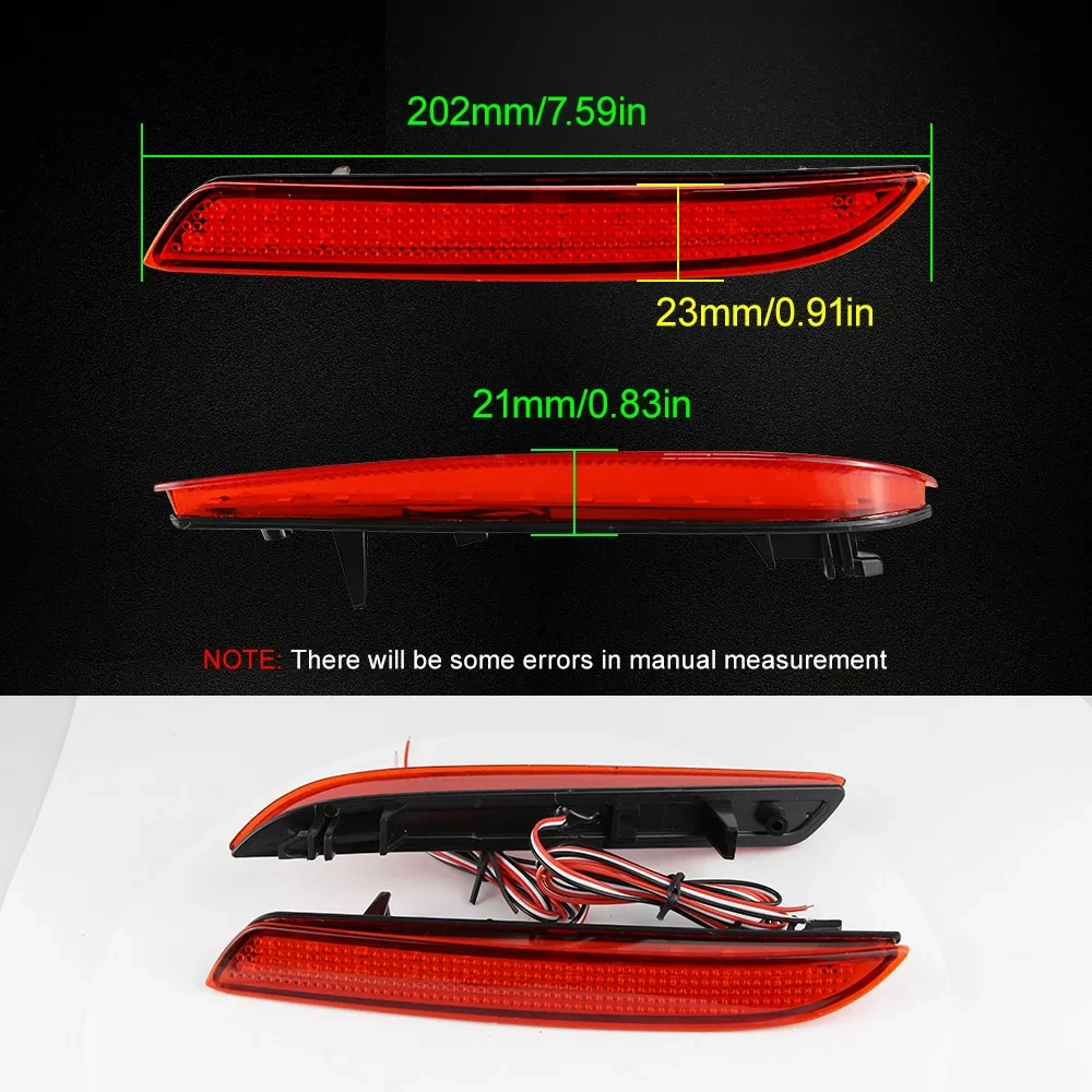 

2 шт. светодиодный отражатель заднего бампера, стоп-сигнал для Honda Insight CR-Z 2010-2014 CR-V 2012-2014 FIT Acura TSX Wagon 2018-up