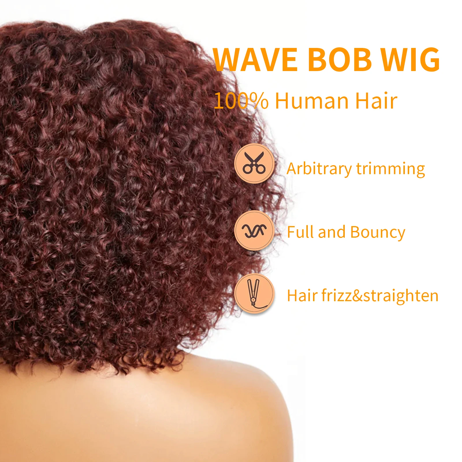 Peluca Bob rizada marrón de 10 y 12 pulgadas, onda profunda, corta, 5x5, encaje frontal, color 200 de densidad, marrón rojizo, Bob brasileño prearrancado