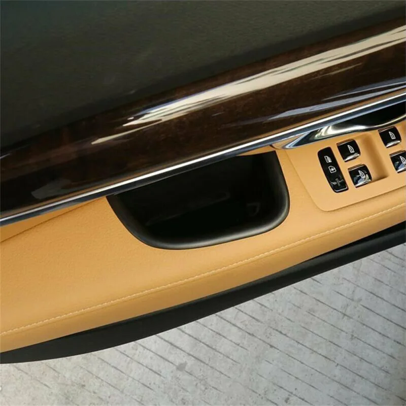 

Black ABS Plastic Car Door Storage Boxes For Volvo S90 2017 2018 V90 Crosscountry CC 2017 2018 Car Interior Decoration Box