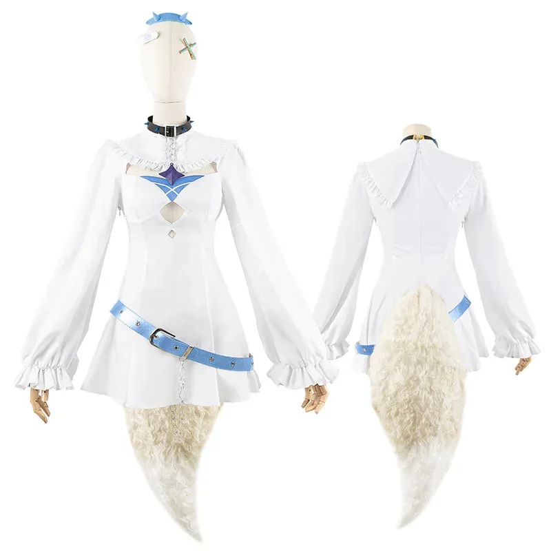 أزياء Vtuber Fuwawa Mococo Abyssgard التأثيرية Fwmc Hololive EN Advent 3rd Fuwa Moco Holo Abgadoard Girl Set شعر مستعار أنيمي